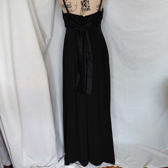 CALVIN KLEIN CHIFFON & SATIN SLEEVELESS LONG GOWN SZ 6 - Picture 6 of 8
